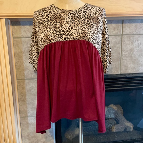 Tops - Slouchy two tone Blouse